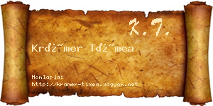Krámer Tímea névjegykártya