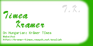 timea kramer business card
