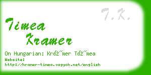 timea kramer business card